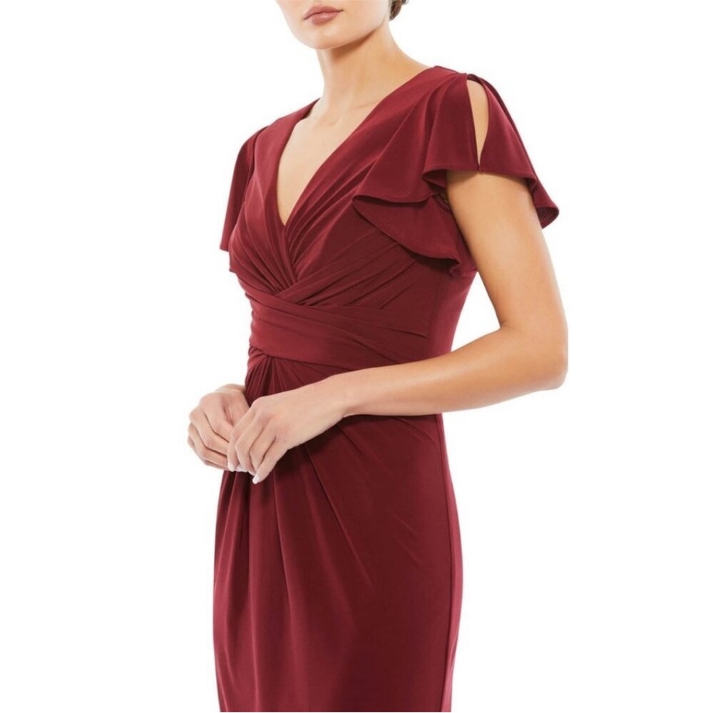 IEENA for MAC DUGAL Flounce Sleeve Midi Dress | Size 8